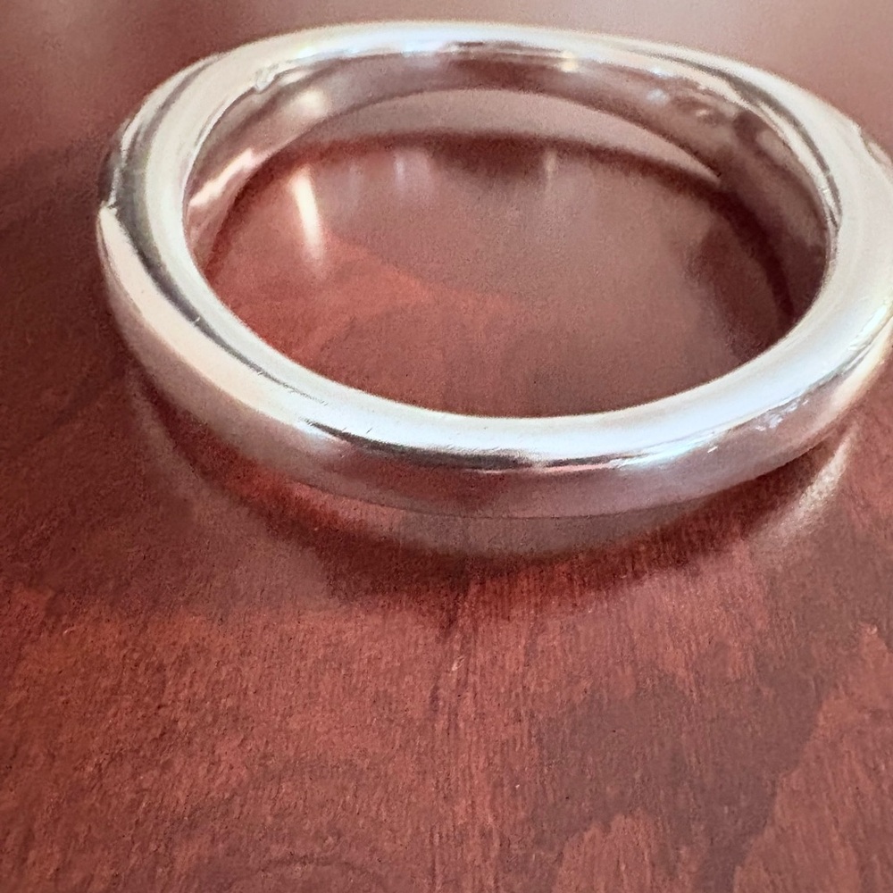Solid Vintage Sterling Silver Bangle. - image 3